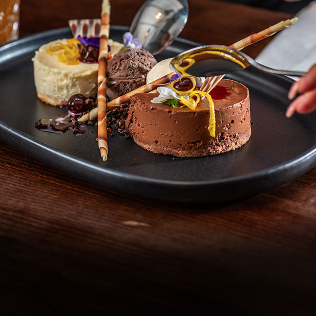 Dessert menu at The Lyttelton Arms