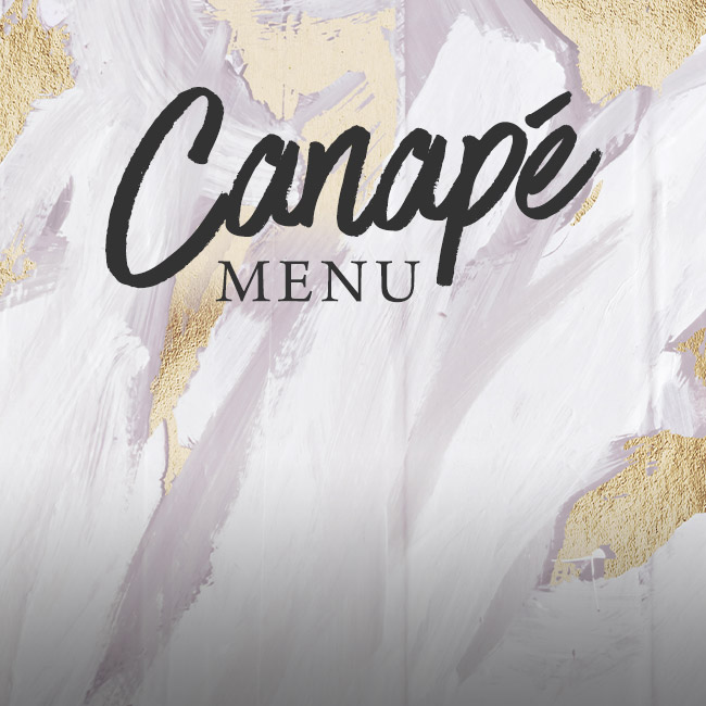 Canapé menu at The Lyttelton Arms